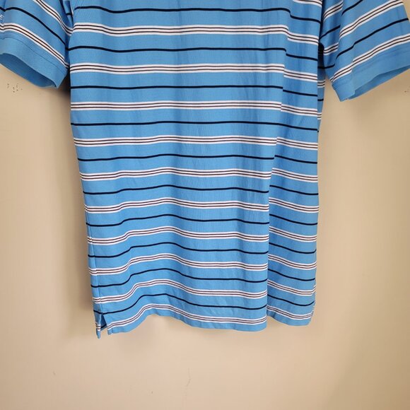 Masters Collections Polo Shirt 60's Two-Ply Pima Cotton Striped Sz L - Picture 10 of 16